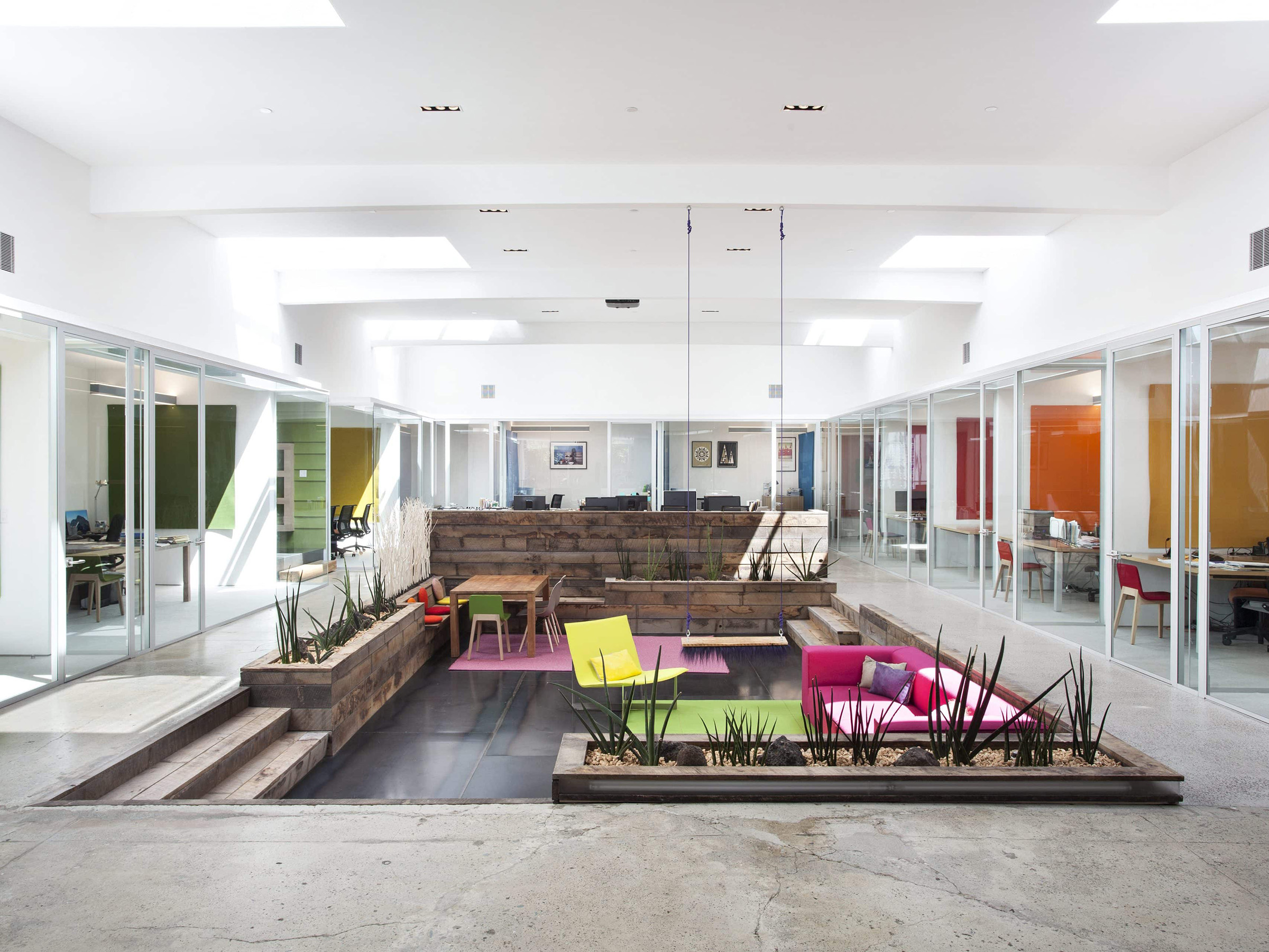 the main open office work space